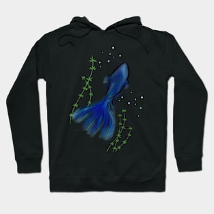 Betta Fish Blue Hoodie